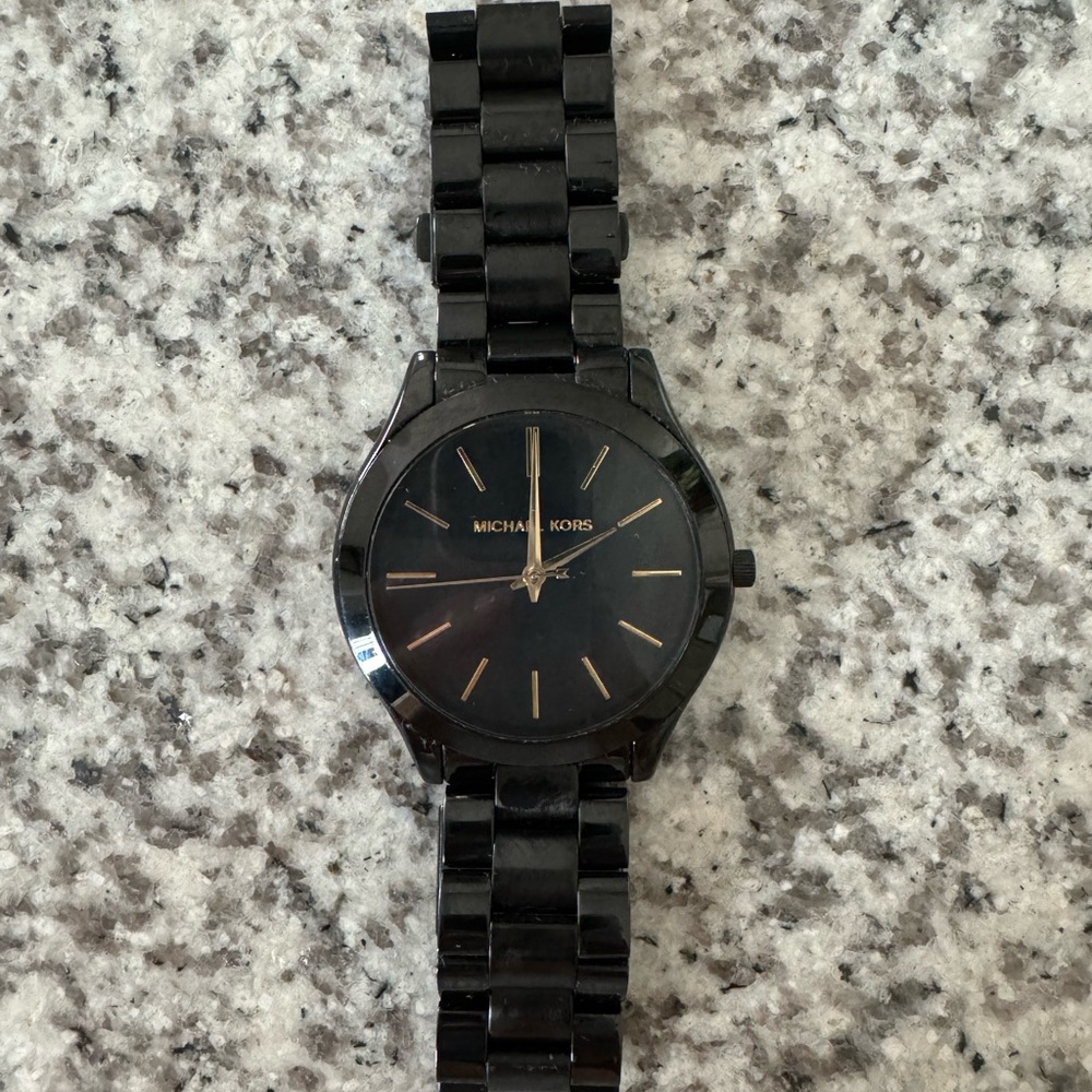 Black/gold Michael Kors watch